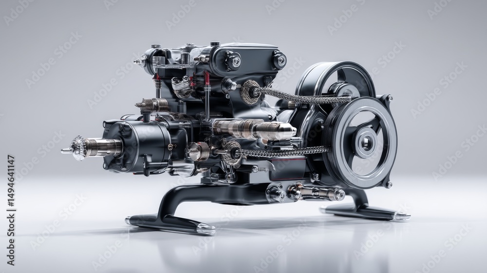 A detailed view of a modern car engine showcasing advanced engineering and design. A detailed view of a modern car engine showcasing advanced engineering and design.