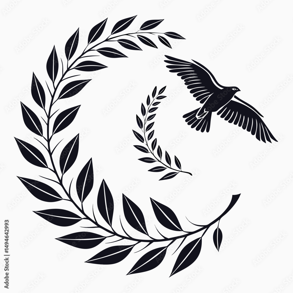 Obraz premium black and white wings