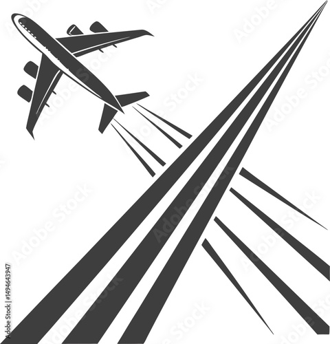 airplane on white background