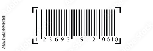 barcode vector icon illustration design. EAN-13 bar code isolated on white background. barcode icon for selling, Product Barcode.