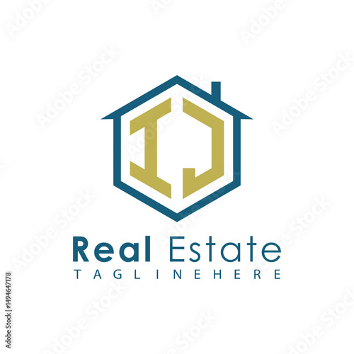 Modern Real Estate Logo – House, Apartment, Building, Architecture, Construction, Property Investment, Corporate Branding Design

