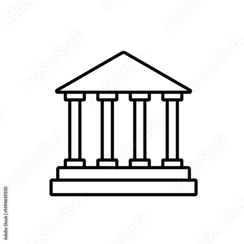 Bank account statement line icon vector, with editable stroke, ideal for personal finance apps, savings tools, and transaction reports