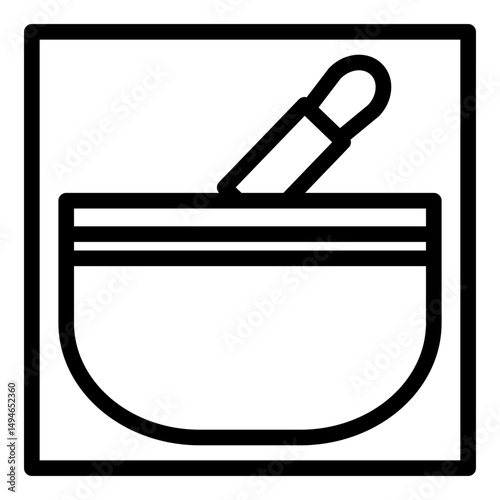 tibetan bowl line icon