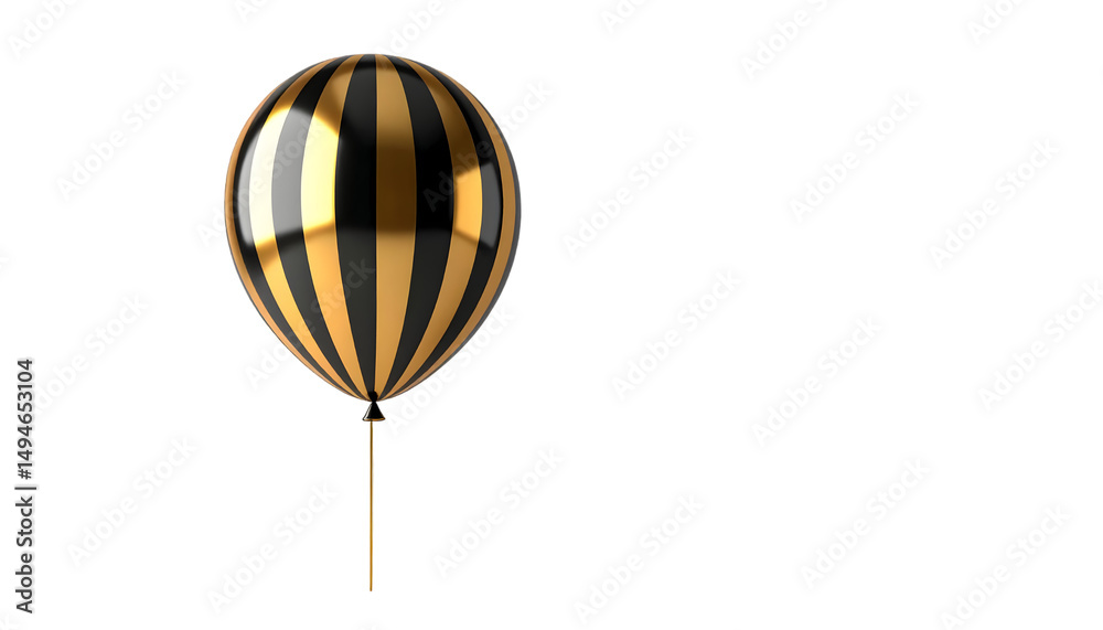 Obraz premium Striped balloon on Transparent Background