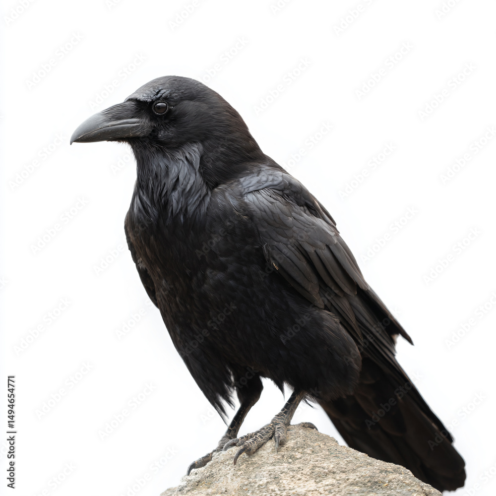 a black bird sitting on top of a rock a black bird sitting on top of a rock