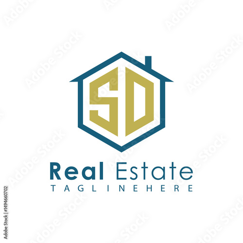 Modern Real Estate Logo – House, Apartment, Building, Architecture, Construction, Property Investment, Corporate Branding Design
