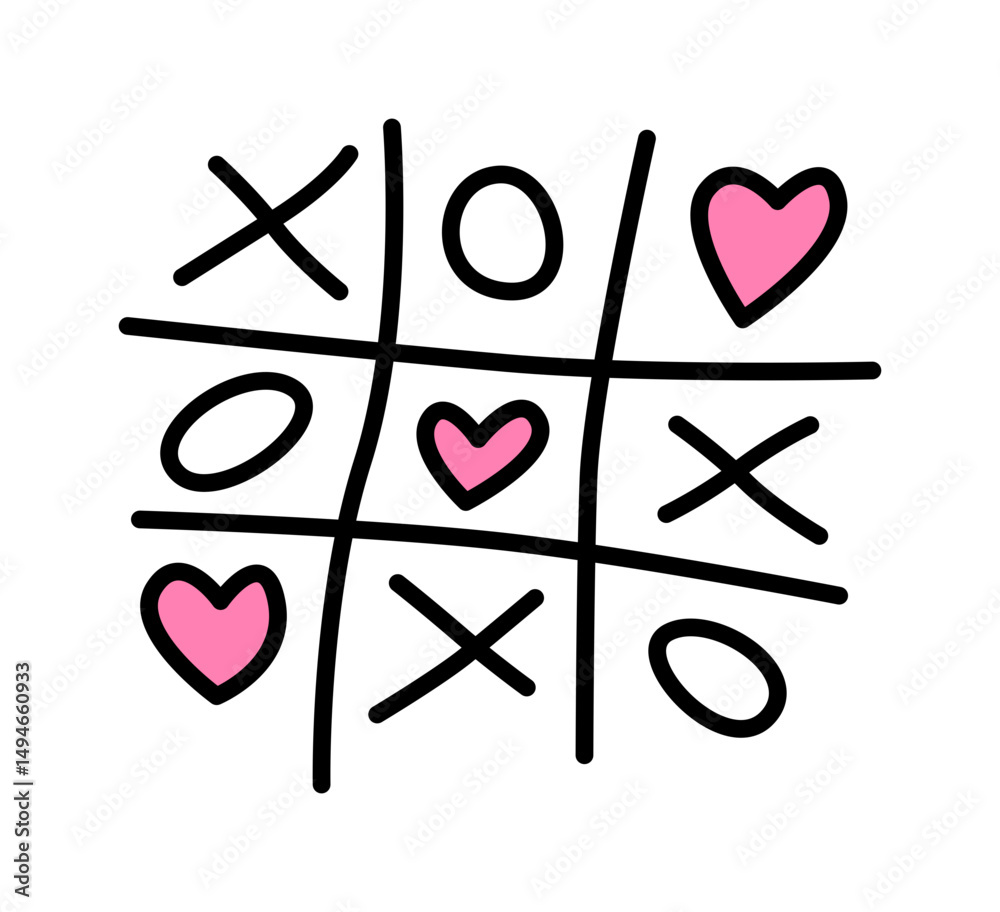 Tic Tac Toe mit Herzen