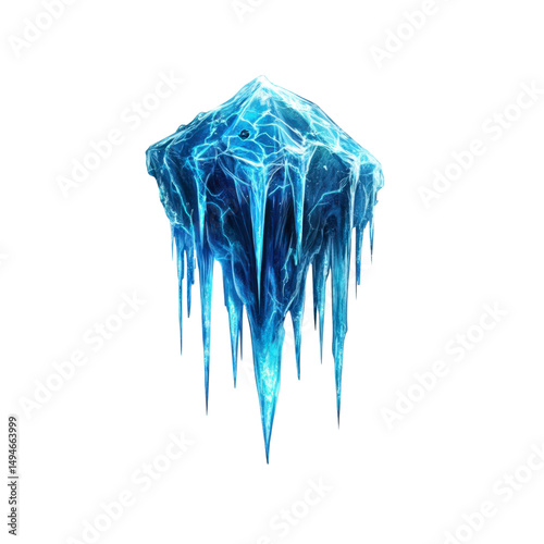 Icy Crystal Formation Stunning Abstract Winter Design Element