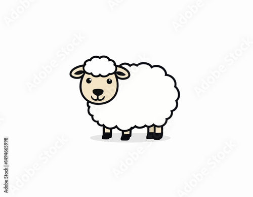 Adorable Sheep Clipart Perfect for Children's Books Farm Illustrations Greeting Cards and More Cute Fluffy Sheep Designs