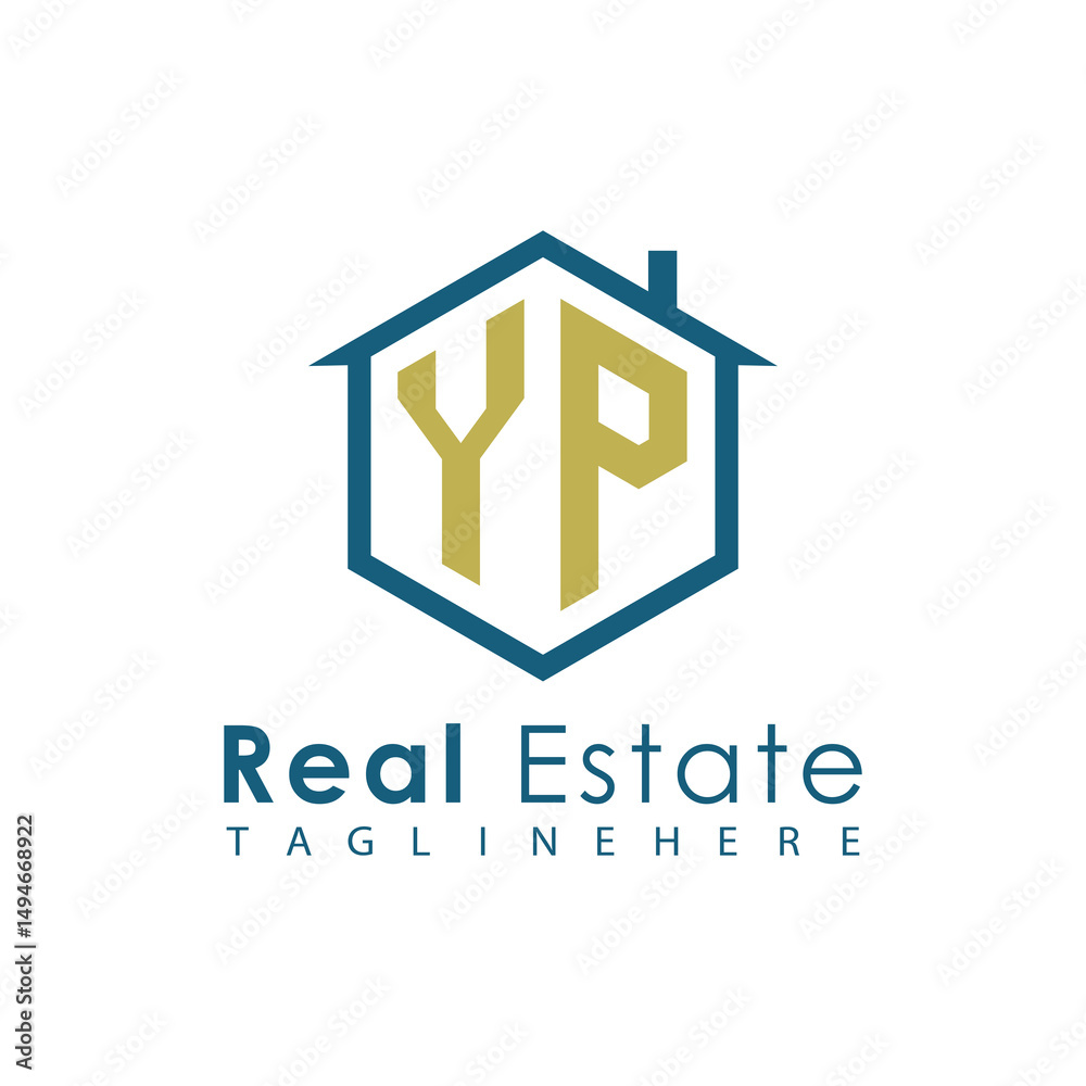 Fototapeta premium Modern Real Estate Logo – House, Apartment, Building, Architecture, Construction, Property Investment, Corporate Branding Design 