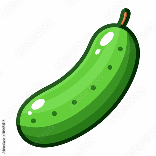 Cucumber icon on white background
