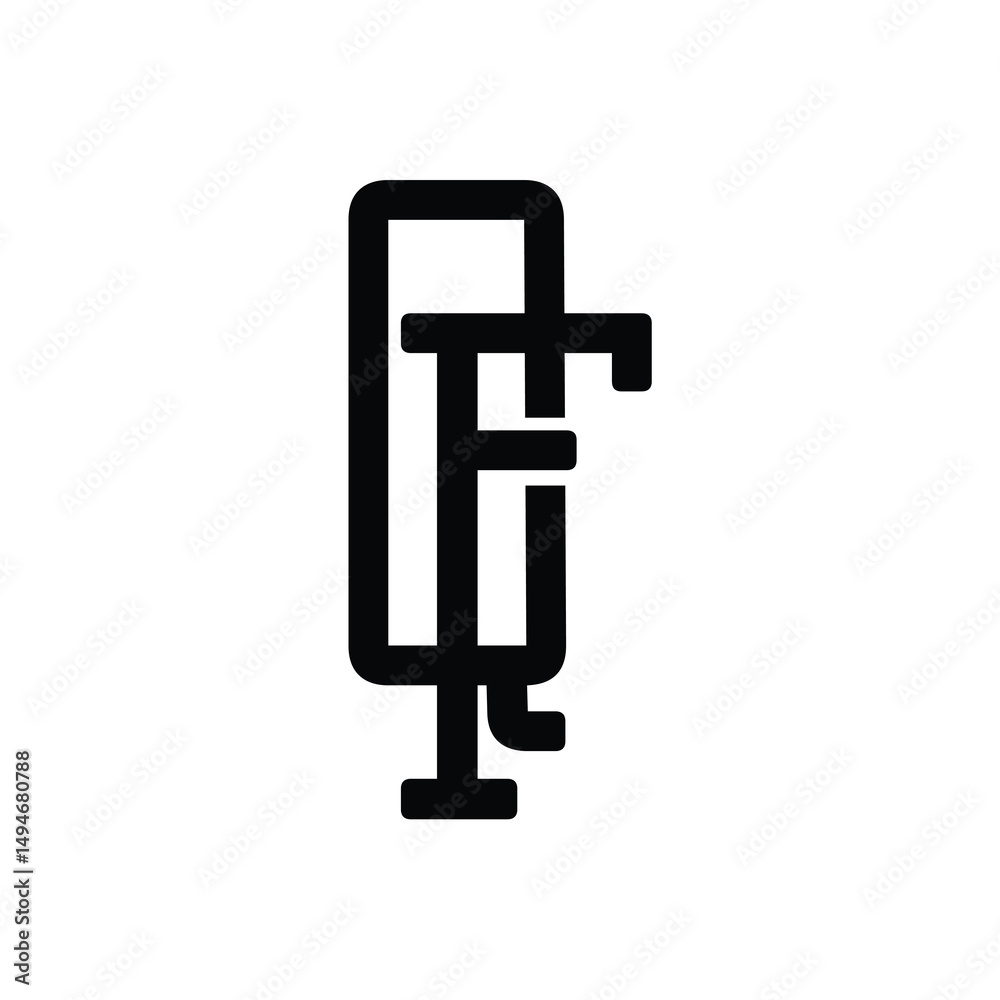 QF monogram logo design letter text name symbol monochrome logotype alphabet character simple logo QF monogram logo design letter text name symbol monochrome logotype alphabet character simple logo