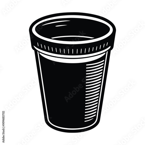 Disposable Plastic Cup  Clean, Simple, and Convenient Packaging Design