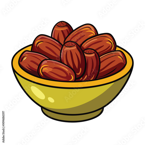 Sweet Dates in a Bowl A Delicious and Healthy Snack