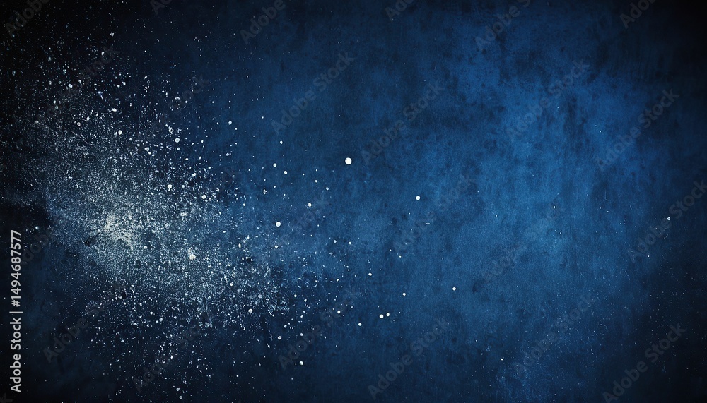 Obraz premium Abstract blue cosmic dust background texture