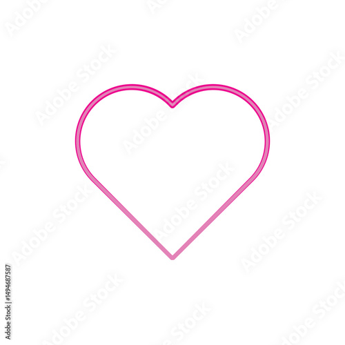 Vector heart icon. Heart shape. Love symbol Valentine's Day. Element for design logo mobile app interface or website
