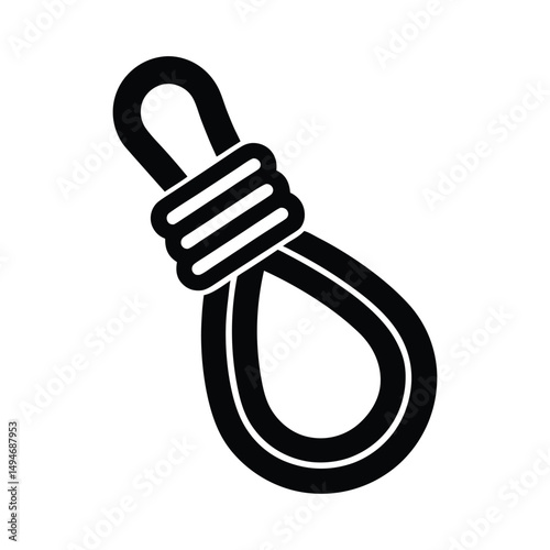 Simple Rope Noose Knot Illustration A Graphic Design Element