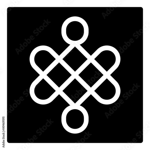 endless knot glyph icon