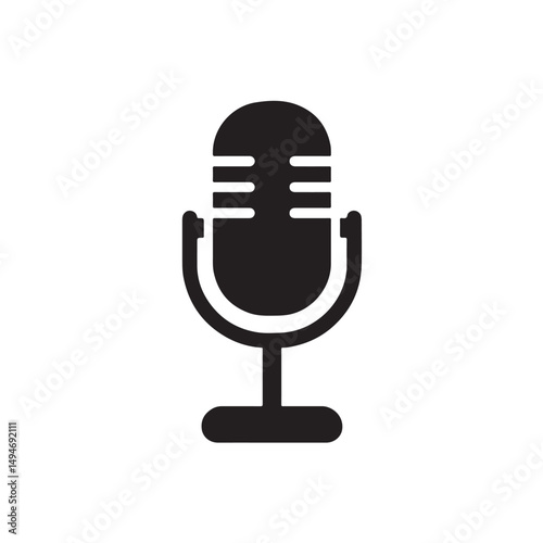 Precise Microphone Black Silhouette
