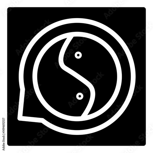 yin yang glyph icon