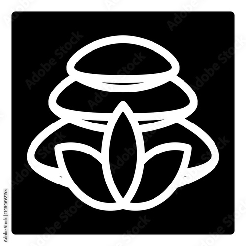 yoga glyph icon