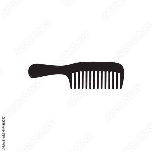 Simple Comb Side View Silhouette
