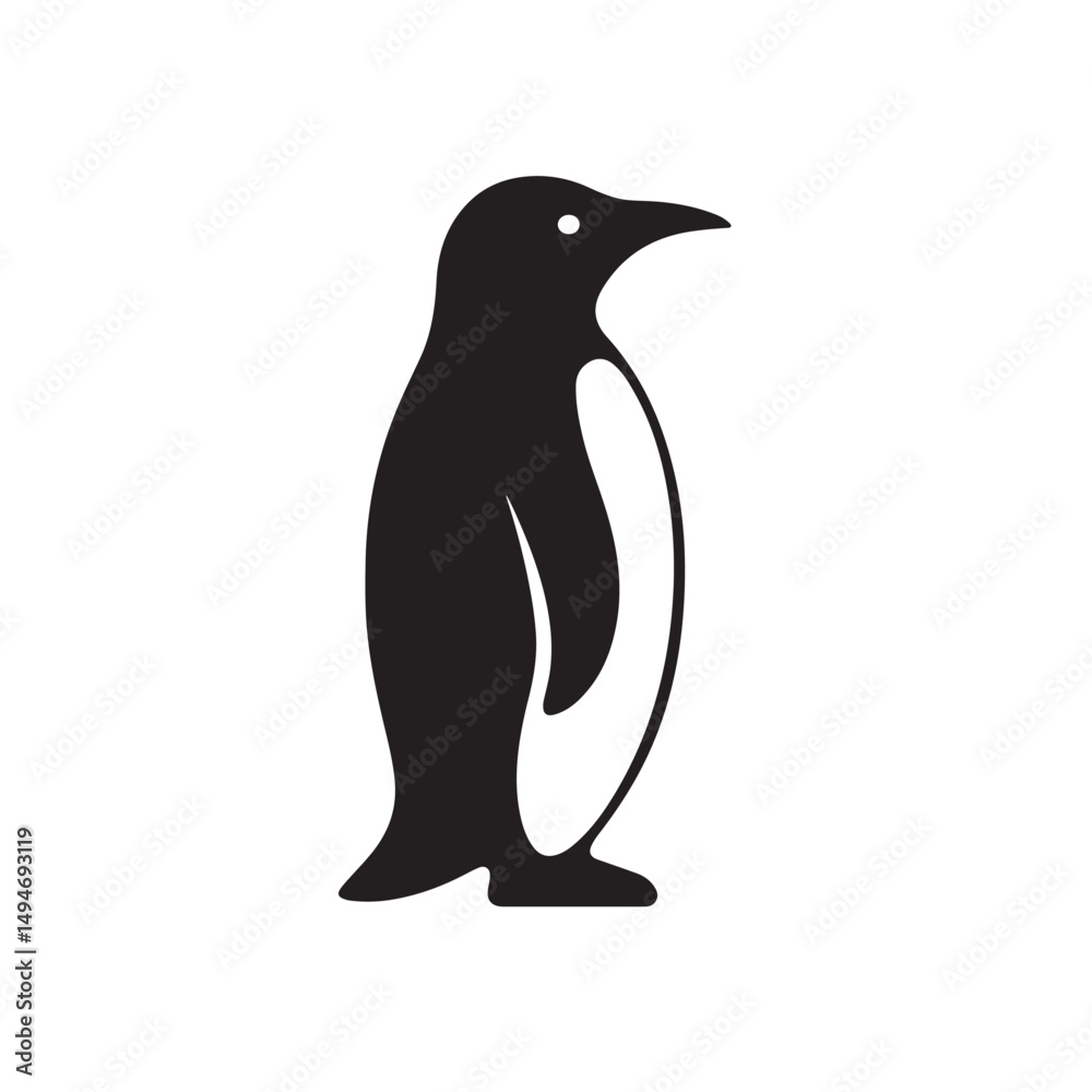 Fototapeta premium Cute Penguin Clear Feature Vector
