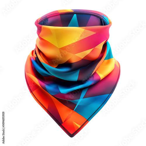 Sport Inspired Cooling Bandana with a Breathable Qu Isolated on Transparent Background