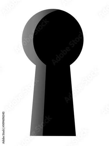 keyhole 3d isolated transparent background 