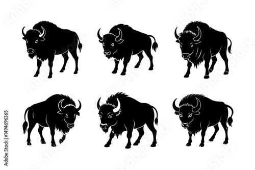 stomping bison expression set