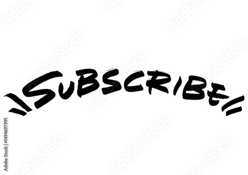 手書き文字「subscribe」