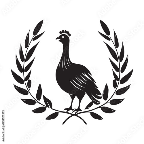 Simple Black and White Chicken Head Logo Design: Modern, Clean, and Versatile Poultry Symbol