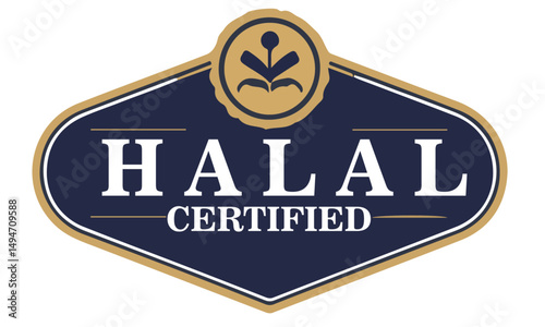 Premium Halal Certified Badge Logo