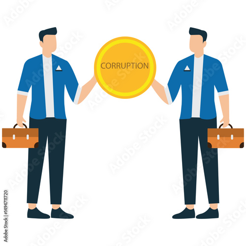 Political and Corporate Corruption Concept