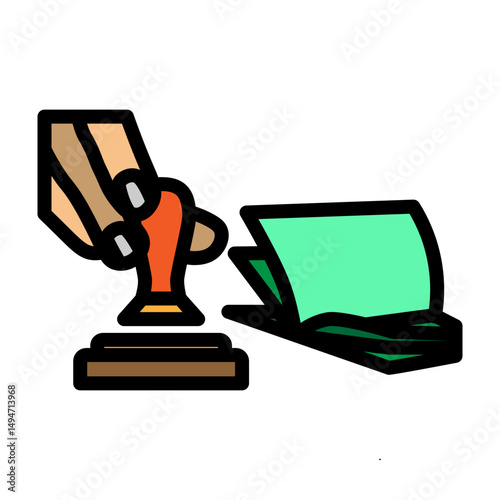 Visa Vector Filled Icon Design
