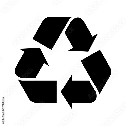 Vector image of recycling icon for waste to protect the environment and eco friendly