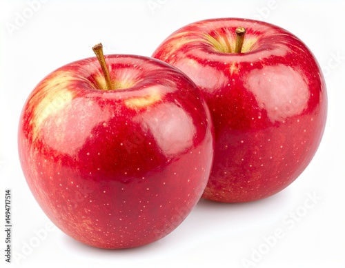A fresh red Envy apple isolated on a clean white background, shown with a clipping path for easy use in design and editing.