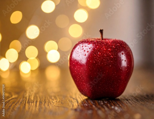 A fresh red Envy apple isolated on a clean white background, shown with a clipping path for easy use in design and editing.