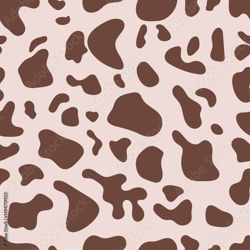 Abstract brown cow print or cow skin texture for art, home decorate and more.