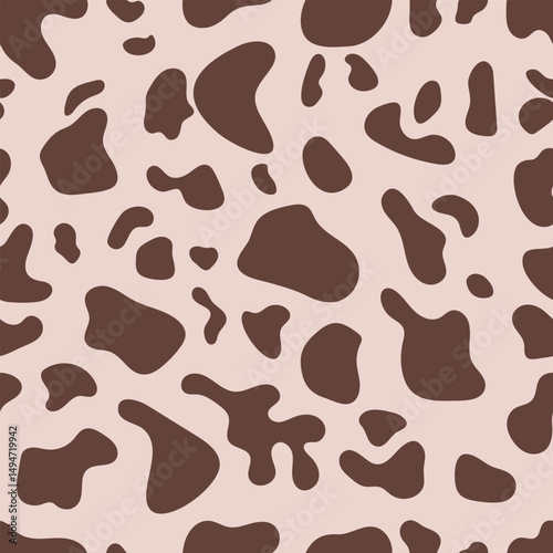 Abstract brown cow print or cow skin texture for art, home decorate and more.