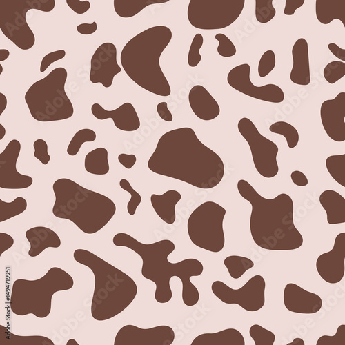 Abstract brown cow print or cow skin texture for art, home decorate and more.