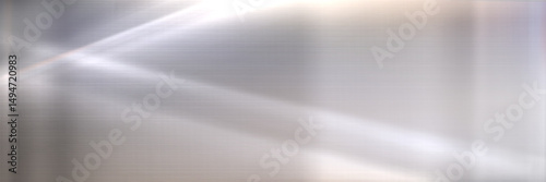 Mirror metal gradient - abstract silver background. Shiny chrome surface with metallic steel texture. Polished aluminum, reflective iron alloy. Smooth stainless backdrop of sleek titanium plate.