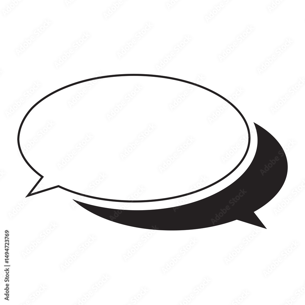 Fototapeta premium black and white speech bubbles