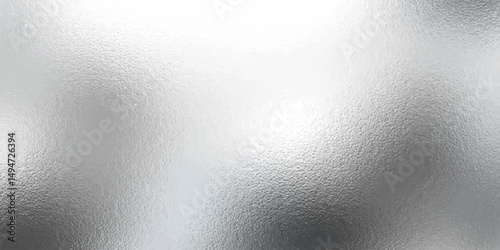 Metallic silver foil texture - shiny chrome background with reflective surface. Wrinkled aluminum glossy material of polished steel plate. Gleaming alloy sheet glowing metal pattern, luxury backdrop.