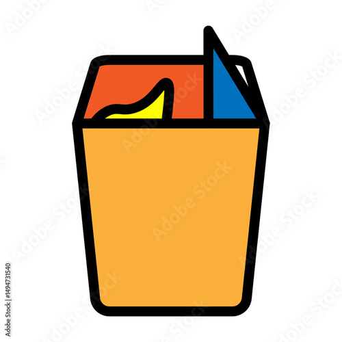 Garbage Vector Filled Icon Design