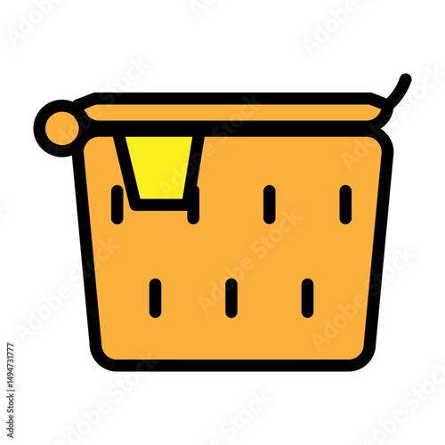 Laundary Basket Vector Filled Icon Design