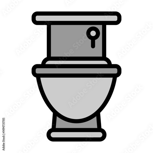 Toilet Vector Filled Icon Design
