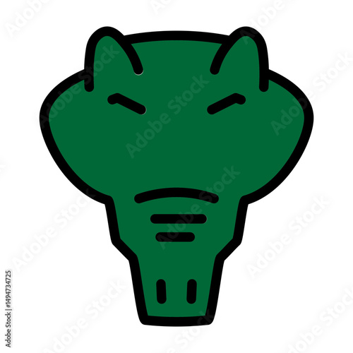 Crocodile Vector Filled Icon Design