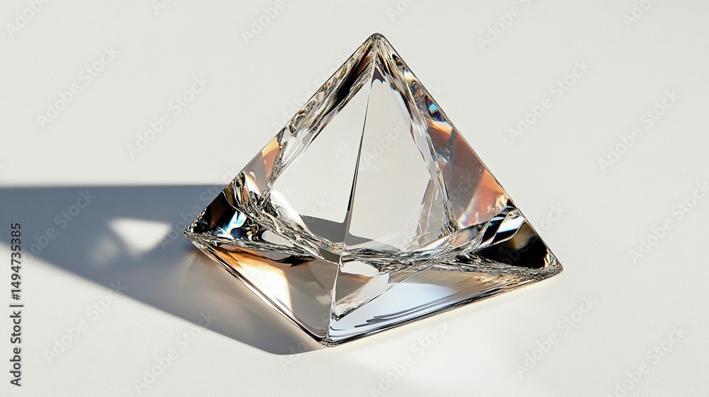 Fototapeta premium Crystal Pyramid: Light and Geometry
