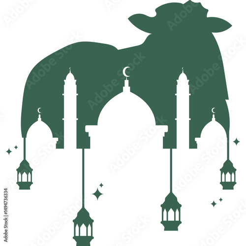 Eid Al-Adha Sacrificial Animals Silhouette Collection